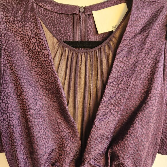 3.1 Phillip Lim Purple Jacquard Silk Peplum Top – Made in USA / EUC - Picture 2 of 16